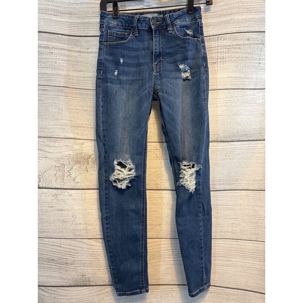 Just USA Distressed Knees Skinny Jeans Size 4